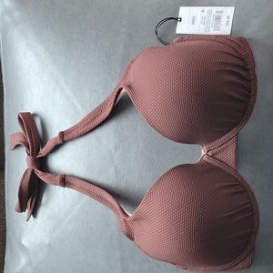Halter Bikini Tops. Brown/Cinnamon color. NWT.